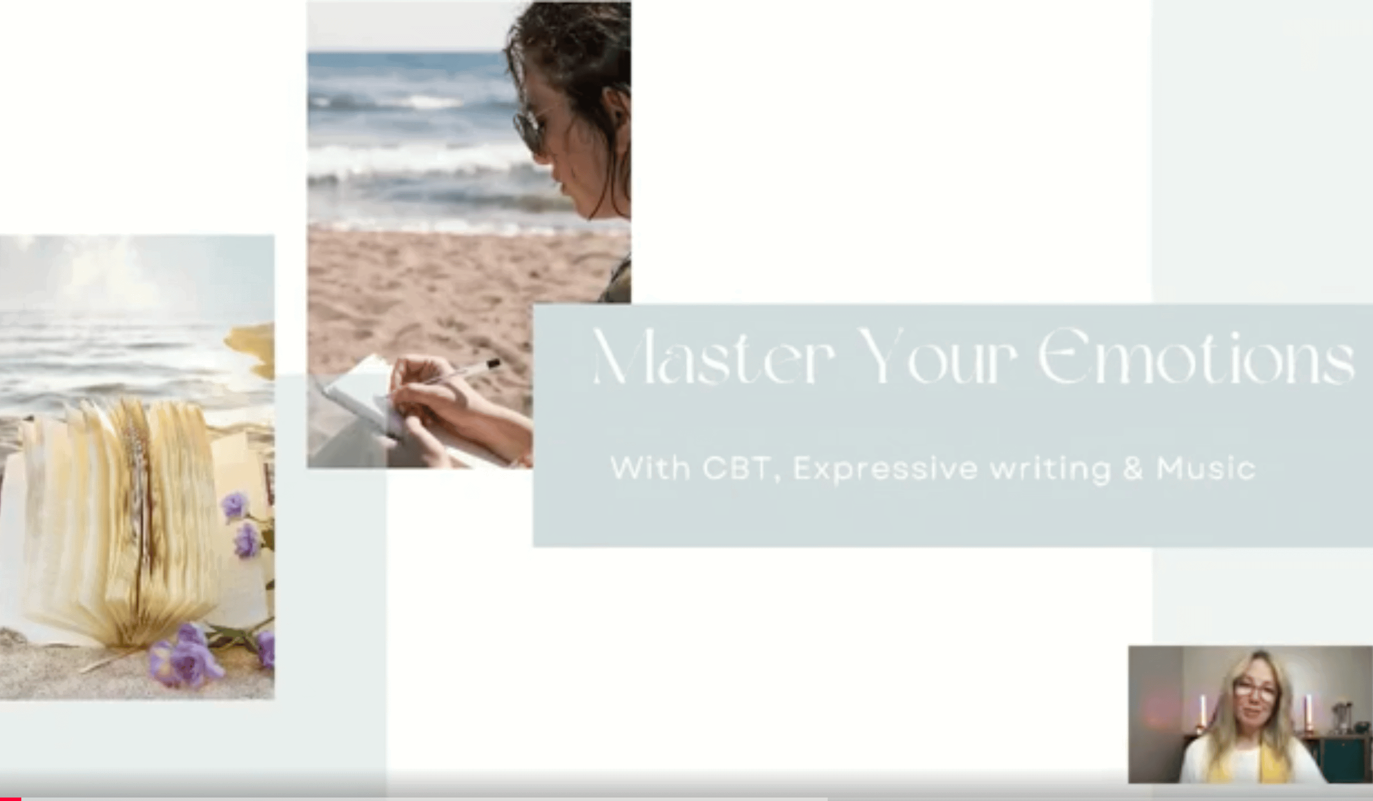 Slides with images of people writing